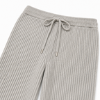 Woman's Grey Ribbed Knit Lounge Set